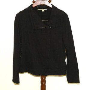 NEW Ruff Hewn Black Asymmetrical Zip Jacket Misses size XL Slant Zip NWT